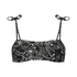 Paisley bikini crop top, Black