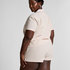 Short Linen Check, White