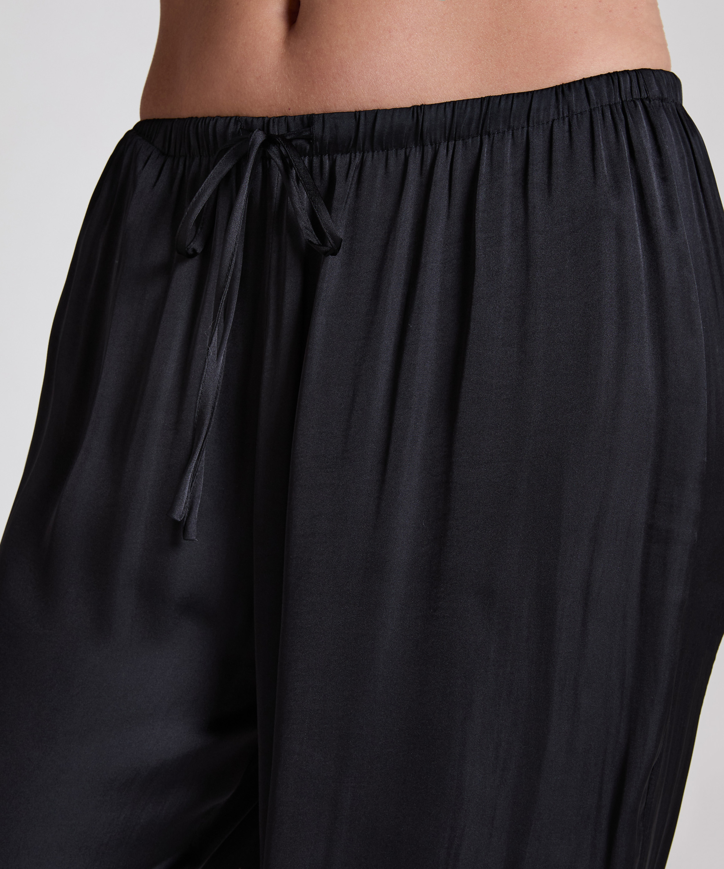Beach Satin Pant, Black, main