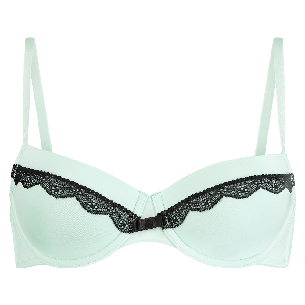 Lucie padded underwired bra, Green, main