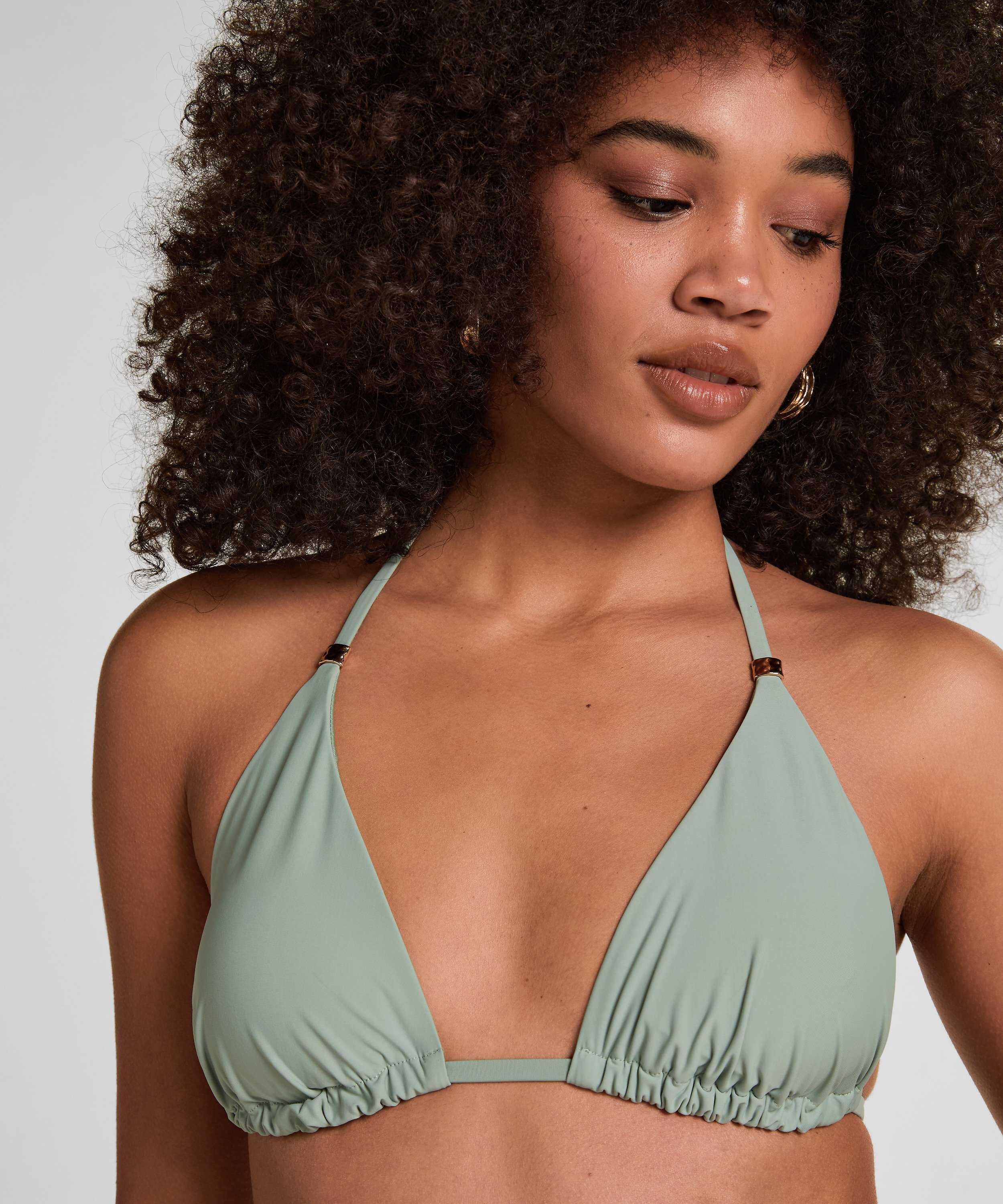 Triangle Bikini Top Luxe, Green, main