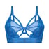 Pleasure Non-Padded Longline Underwired Bra, Blue