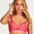 Hana Non-Padded Longline Underwired Bra, Pink