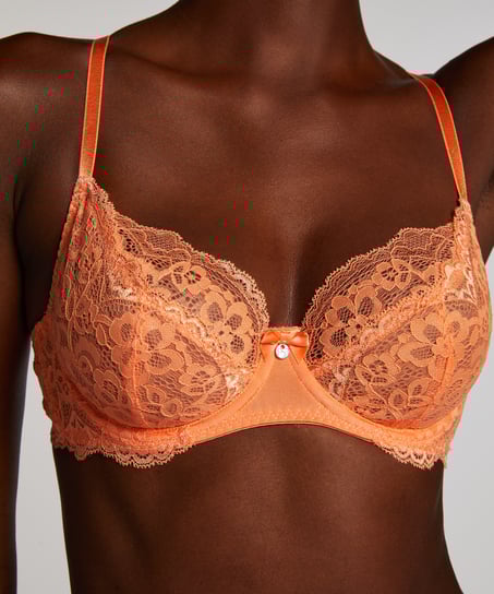 Marine Non-Padded Underwired Bra, Orange