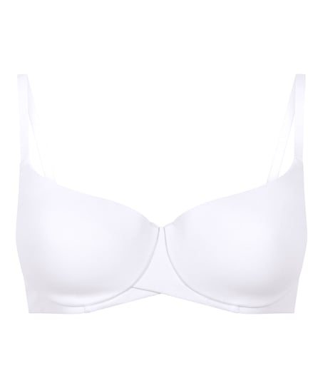 Cotton Padded Underwired Bra, White
