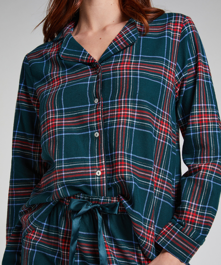 Flannel Pyjama Set, Green