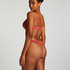Marine Padded Push-Up Underwired Bra, Red