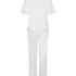 Pyjama Set Cotton Print, White