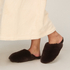 Slipper Faux Fur, Brown