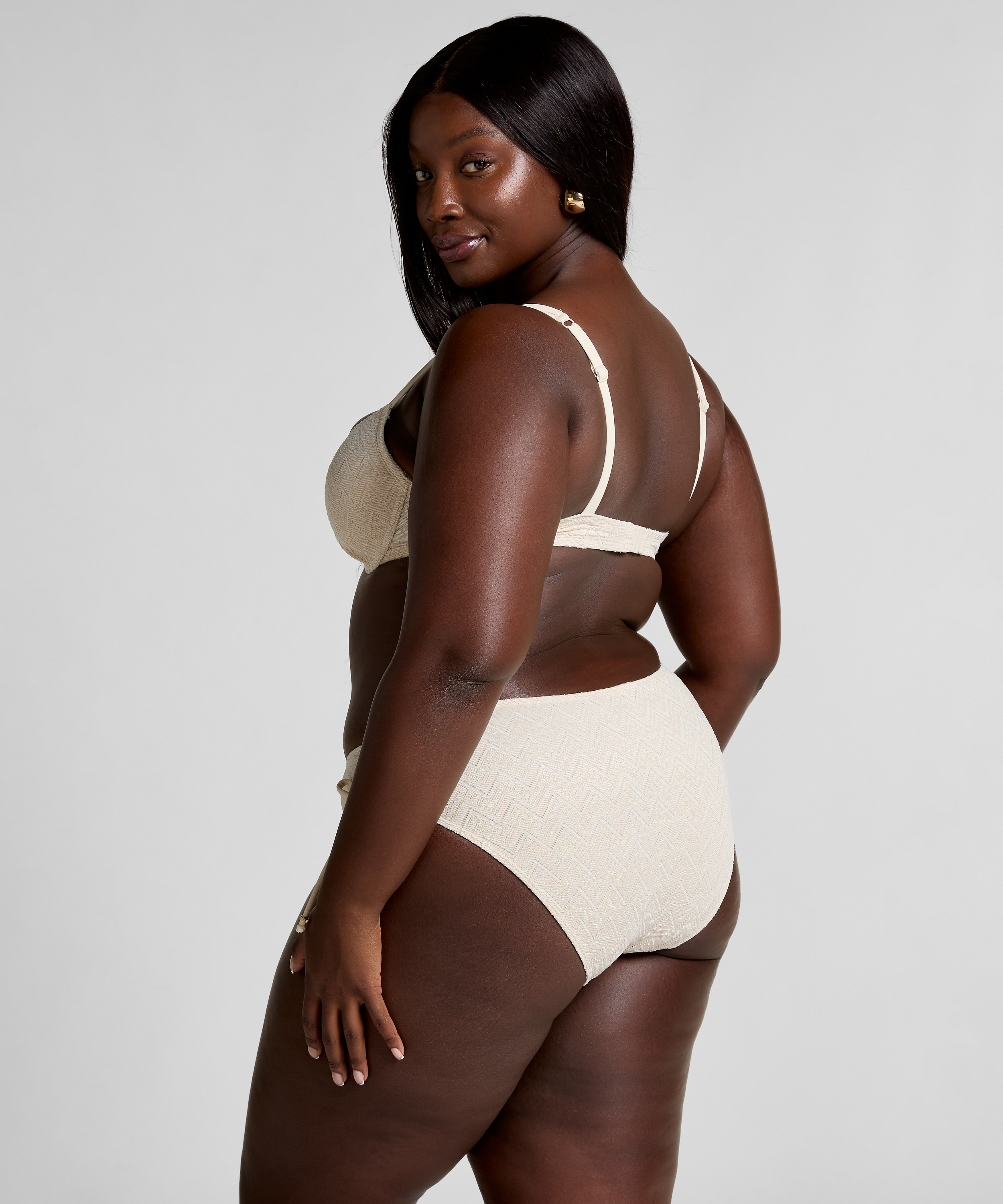 Crochet Bikini Bottoms, White, main