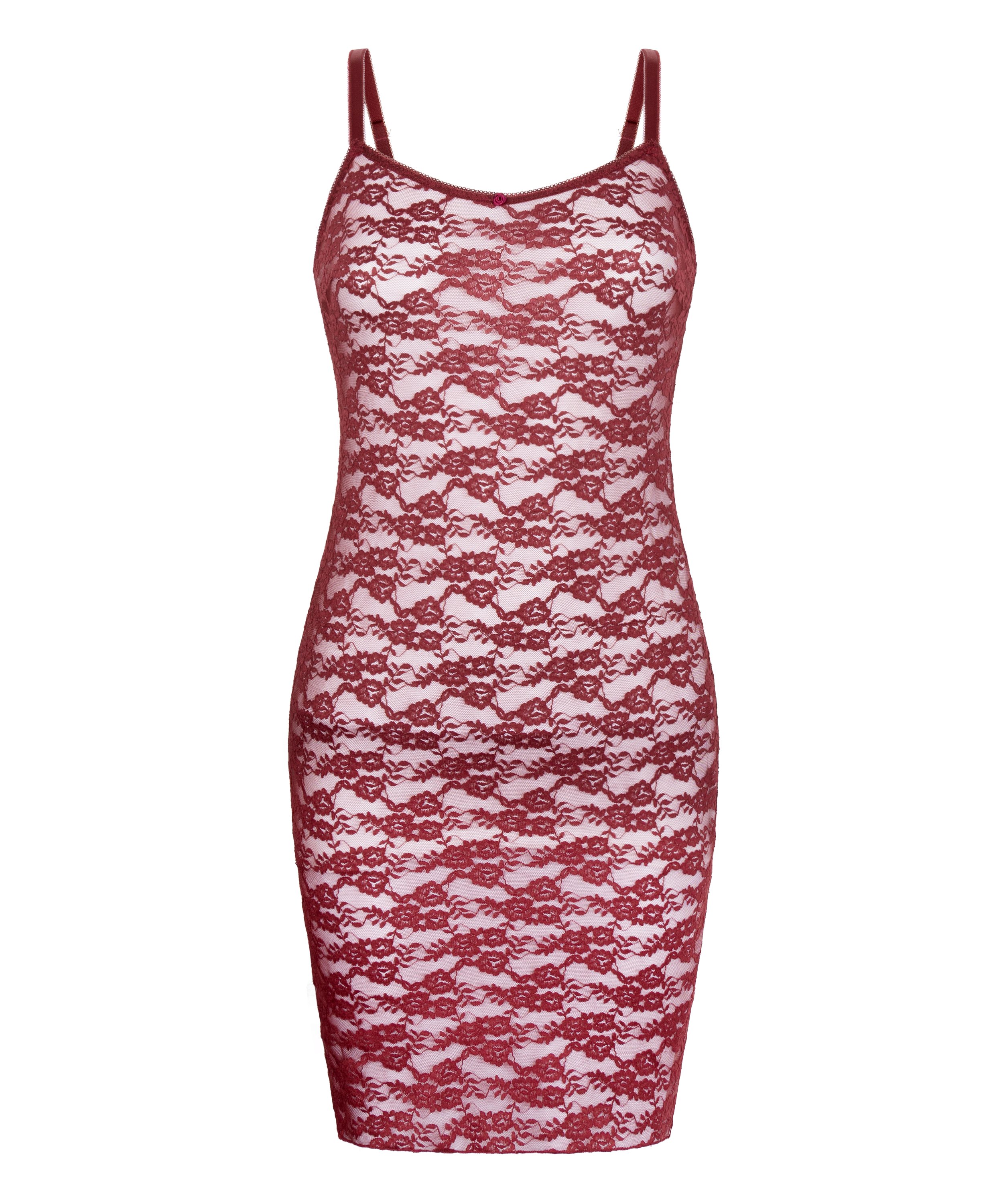 Slipdress Allover Lace, Red, main