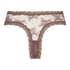 V-shaped Brazilian knickers mesh, Brown