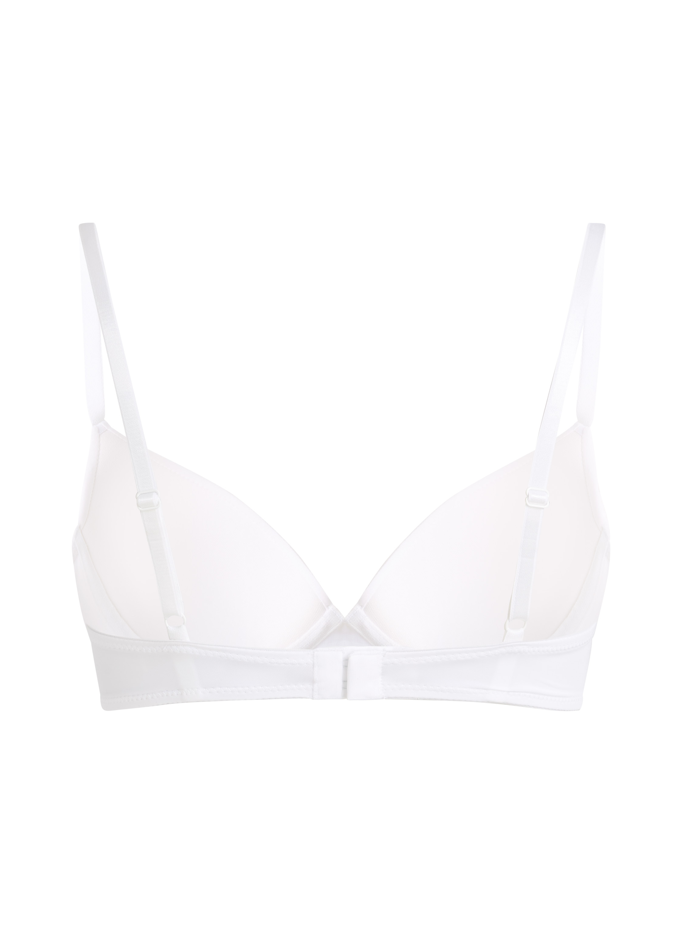 Plunge Padded Underwired Bra, White, main