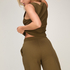 Singlet tanktop cotton rib, Green