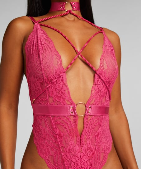 Private Brandy body open crotch, Pink