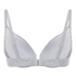 Cotton Padded Underwired Push-Up Bra, Gray