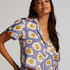 Satin Short-Sleeved Jacket, Purple
