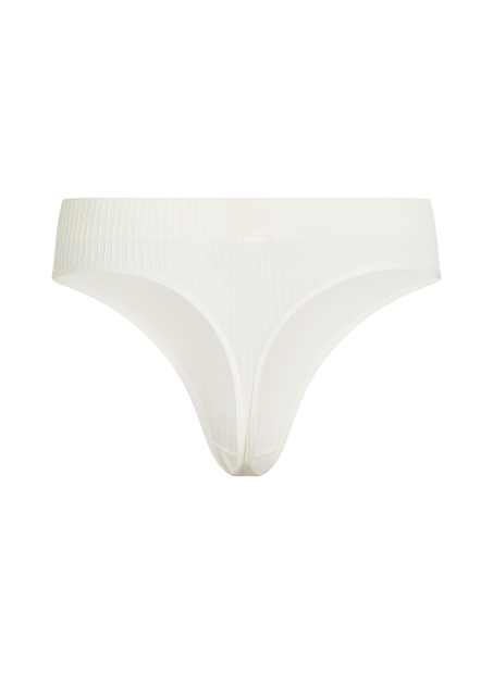 Dianne High Leg Thong, White