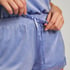 Velvet lace shorts, Blue