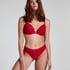 Lace Back Invisible Thong, Red