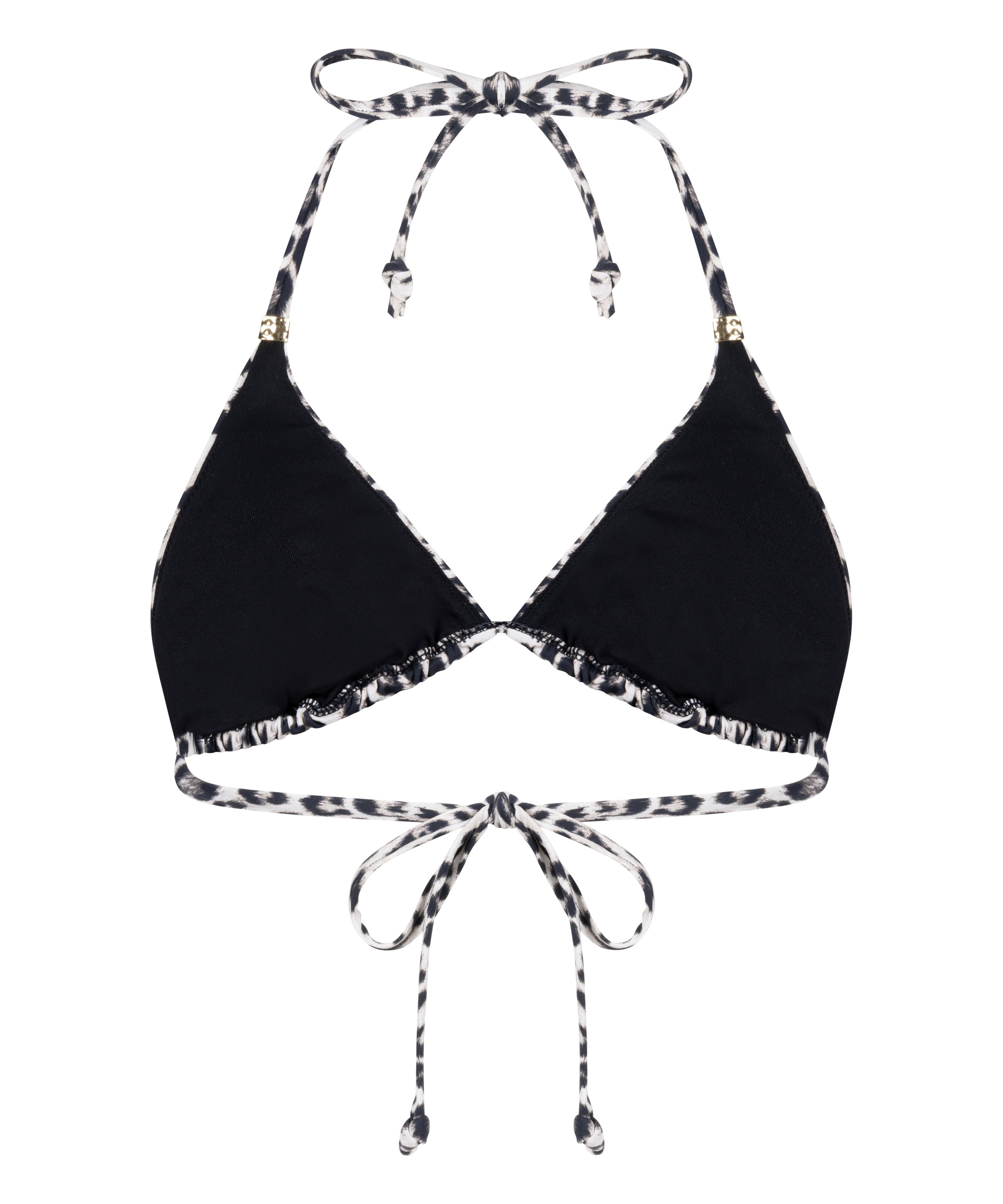 Triangle Bikini Top Leopard, Black, main
