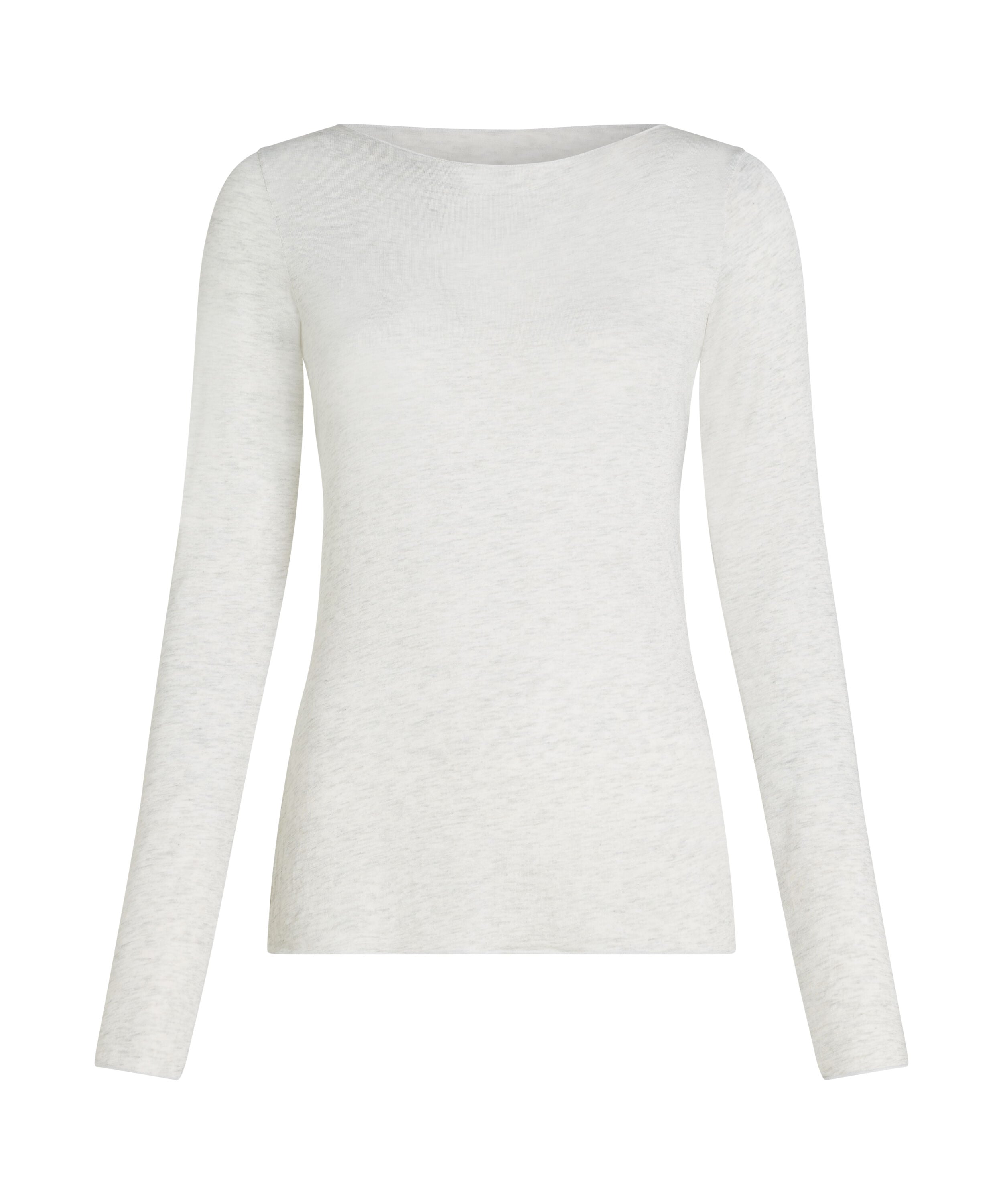 super soft Boatneck Shirt with Cashmere, Gray