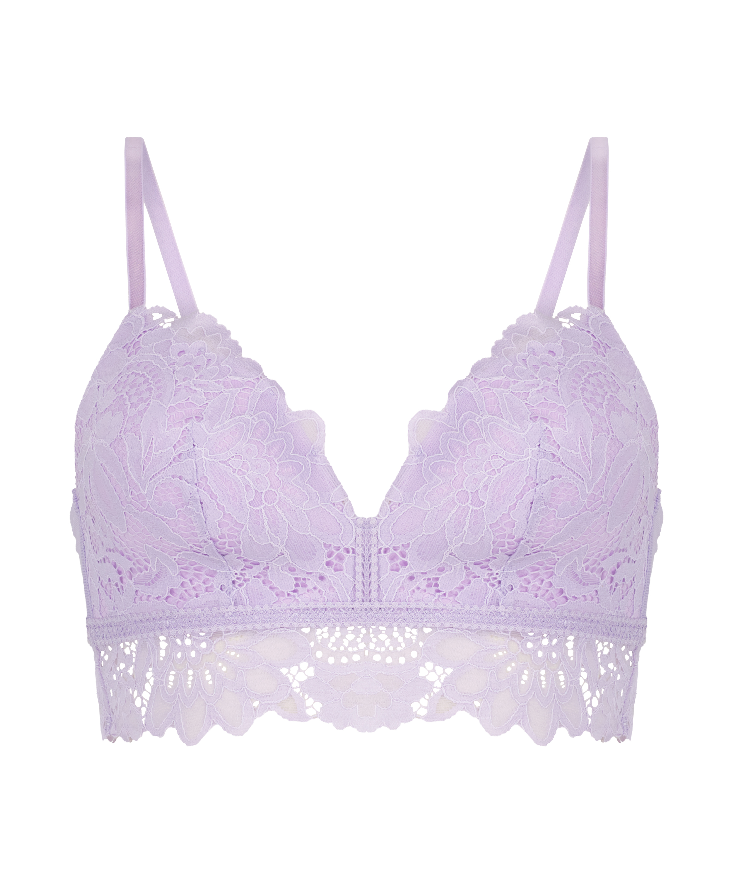Shiloh Padded Longline Non-Underwired Bra, Purple, main