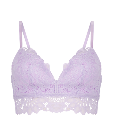 Shiloh Padded Longline Non-Underwired Bra, Purple
