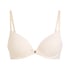 Plunge Padded Underwired Bra, Beige