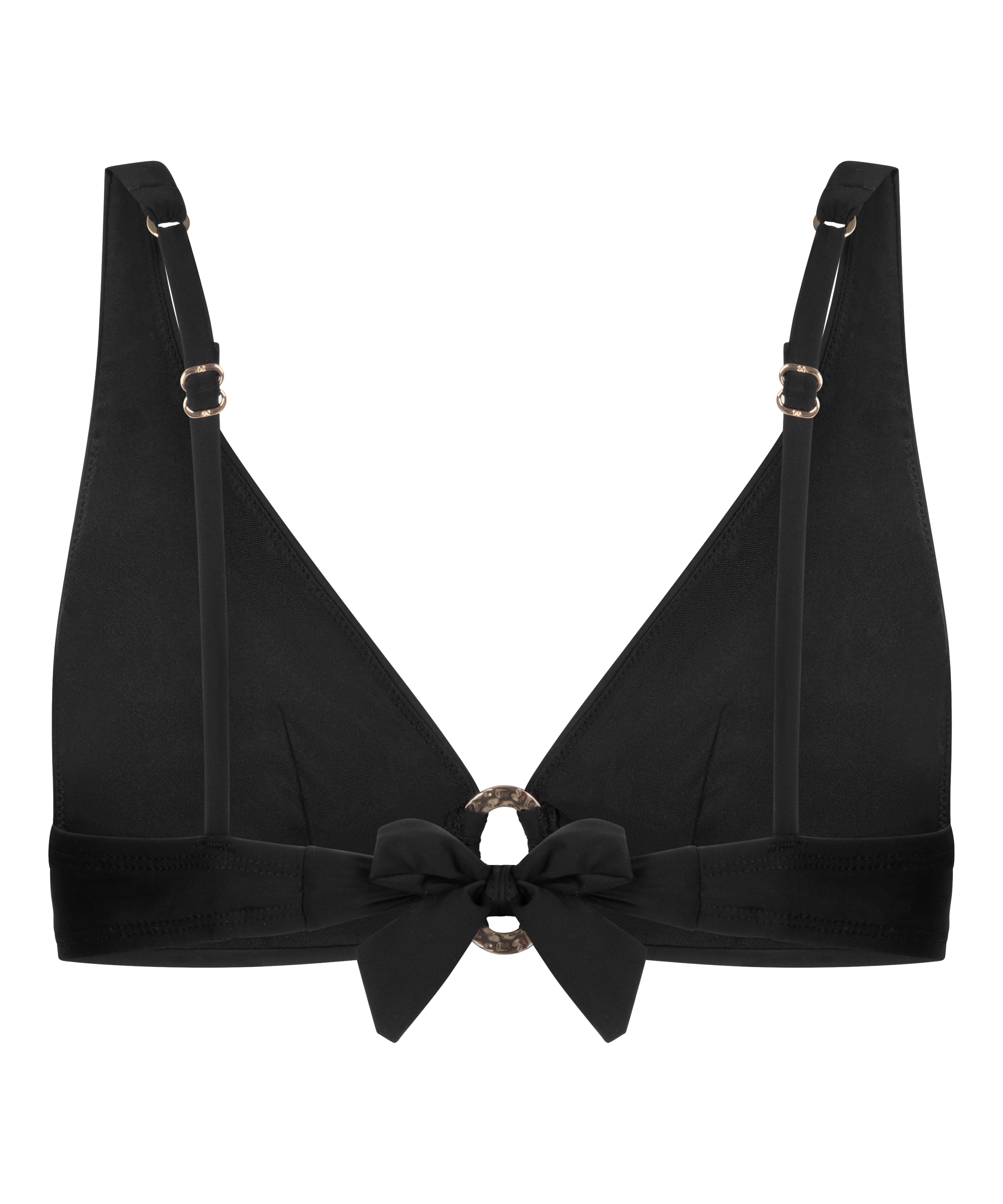 Triangle Bikini Top Luxe, Black, main