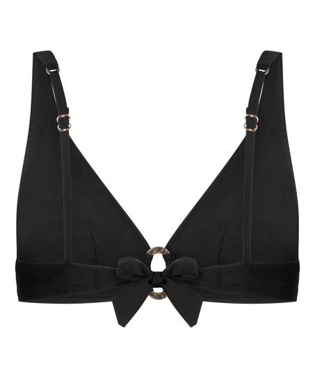 Triangle Bikini Top Luxe, Black