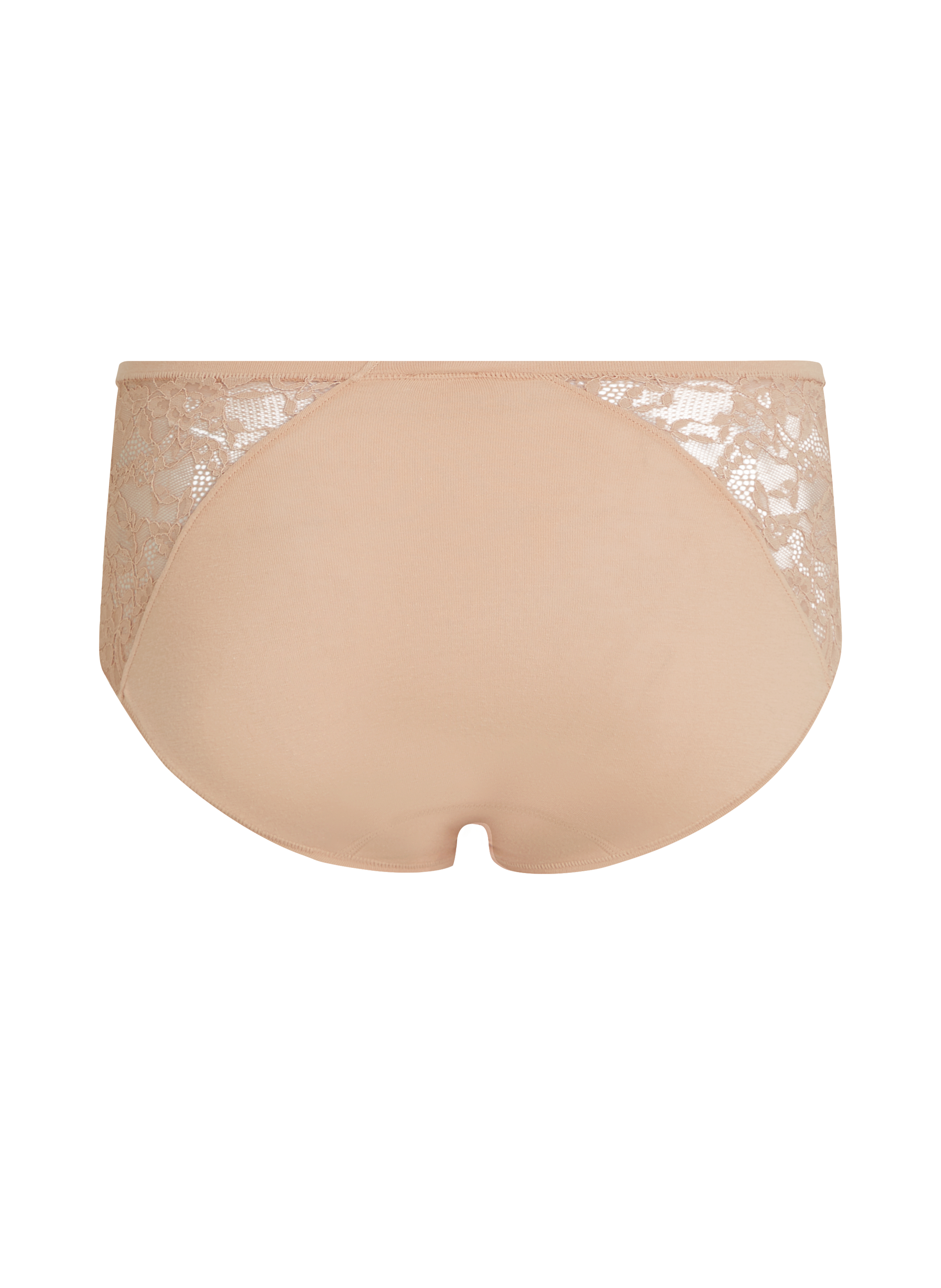 Mid Waisted Knickers Superslip Lace, Beige, main