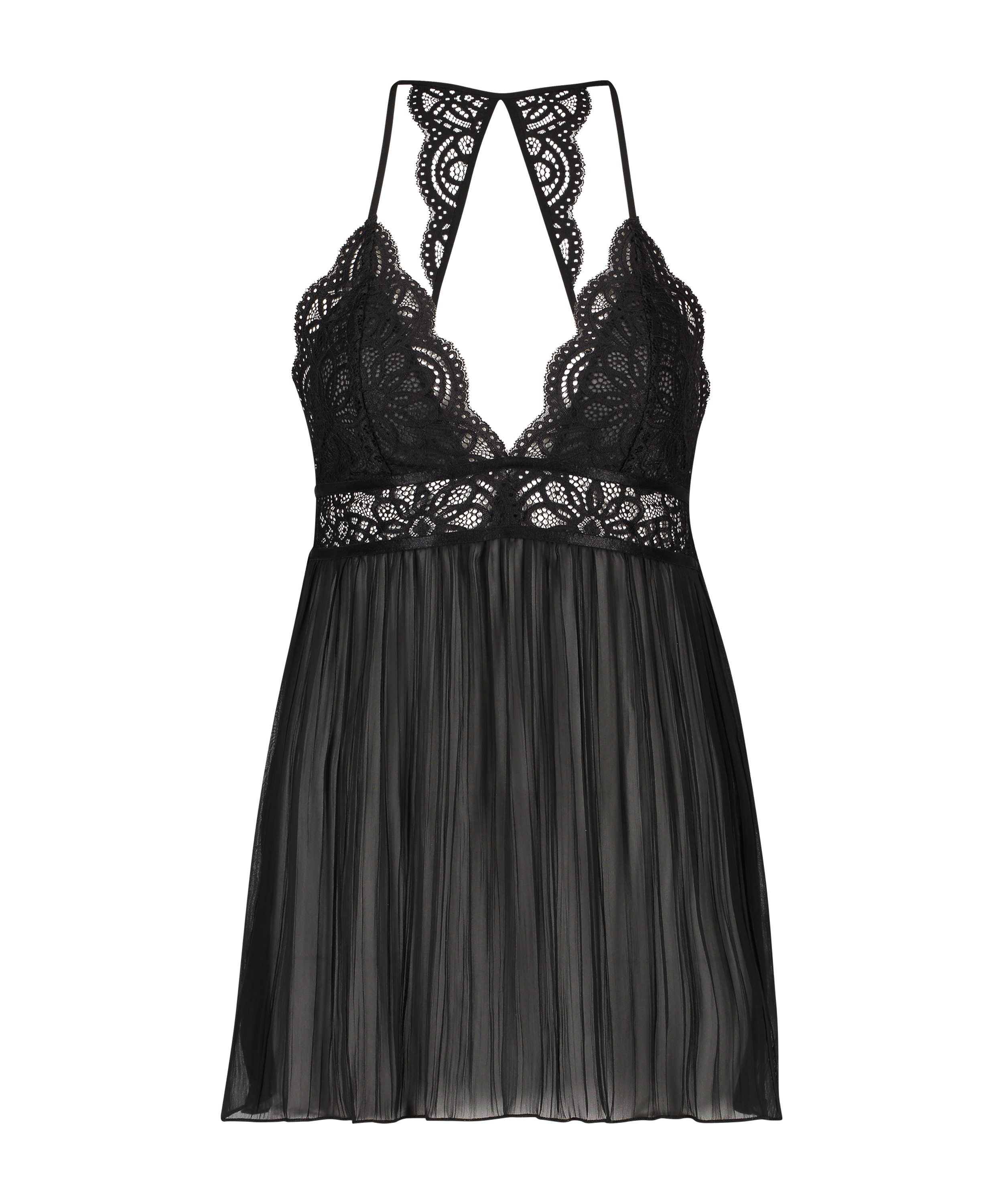 Chiffon babydoll, Black, main