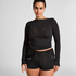 super soft Boatneck shirt with Cashmere, Black