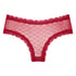 V-shaped Brazilian knickers mesh, Red