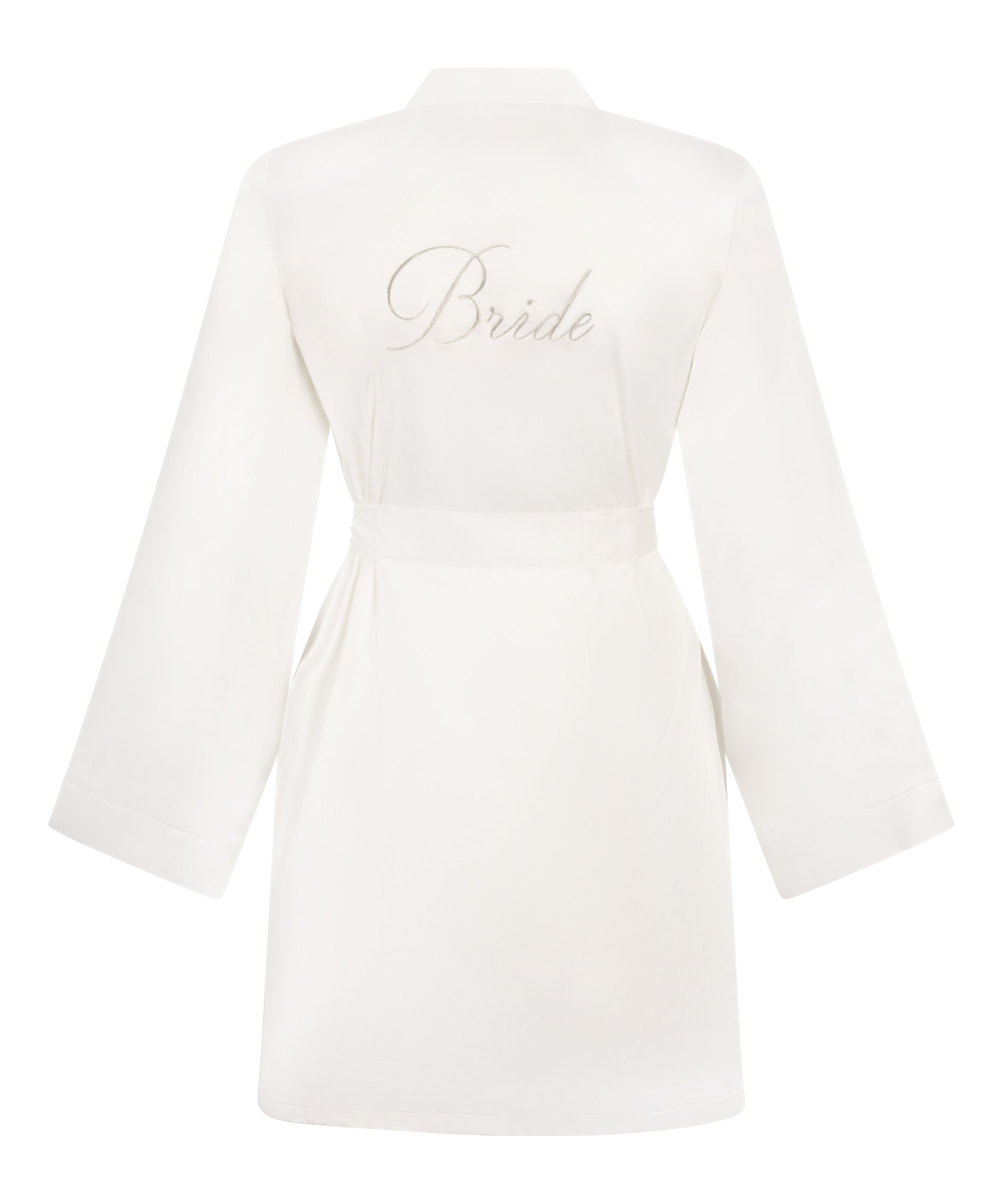 Kimono Bridal Satin, White, main