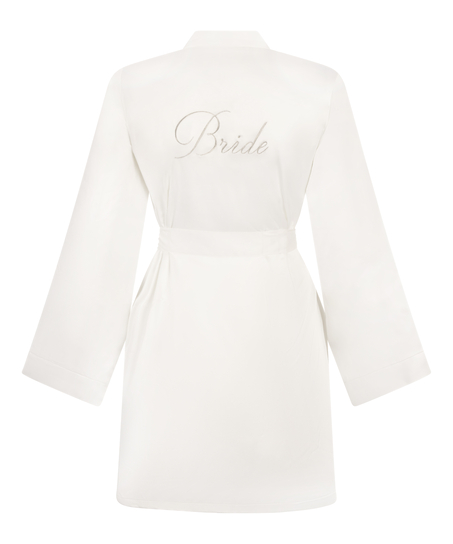 Kimono Bridal Satin, White