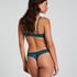 Lace Back Invisible Thong, Blue