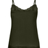 Velours Lace Cami Top, Green