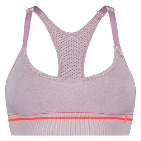 HKMX The Crop Level 1 Sports Bra, Purple