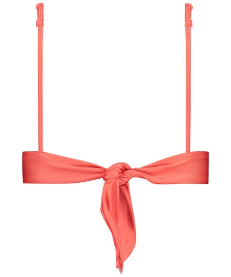 Luxe Triangle Bikini Top, Red