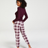 Petite Twill Check Pyjama Pants, Red