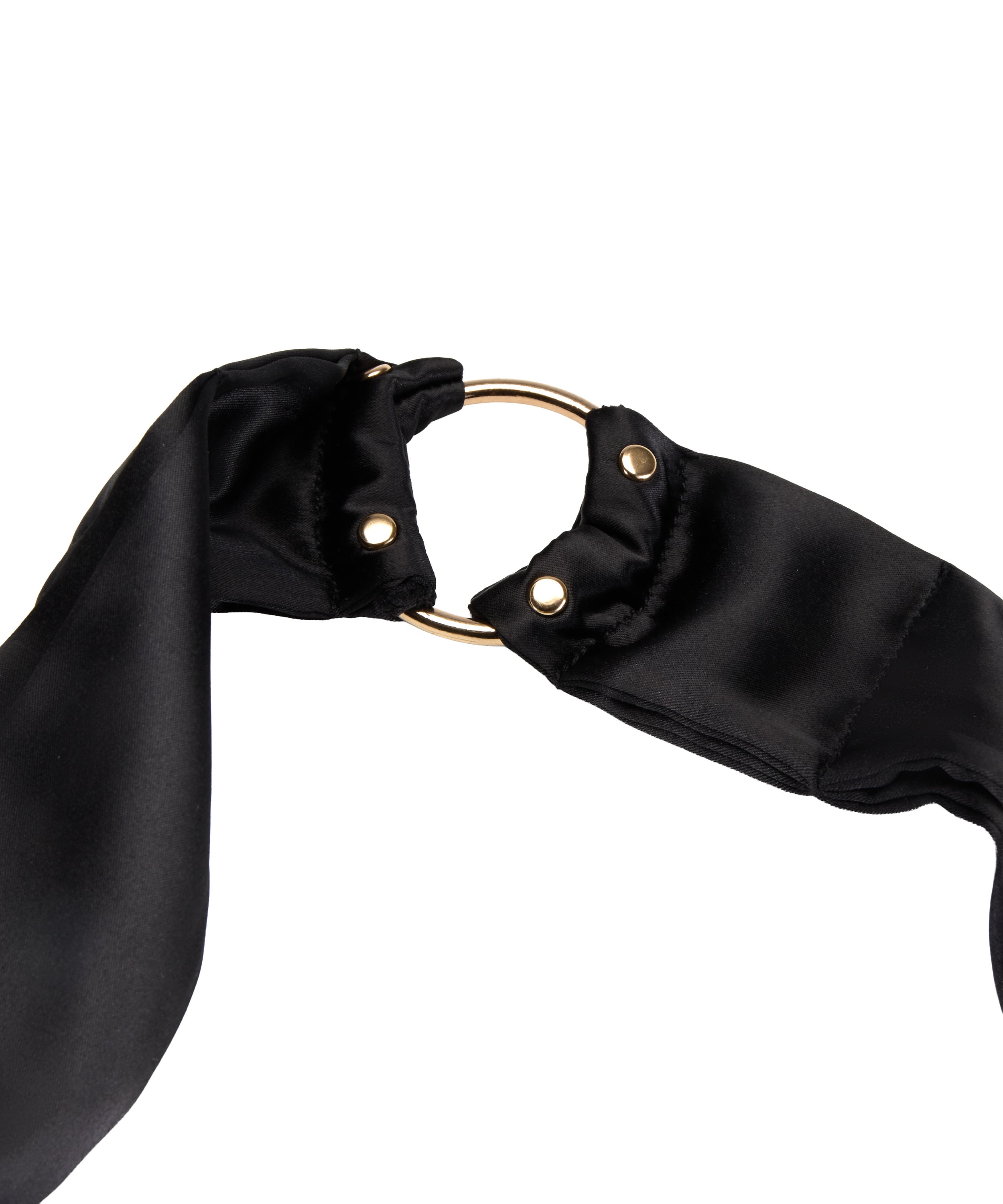 Satin Wrist Ties, Black, main