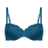 Lace & Shine Padded Underwired Bra, Blue
