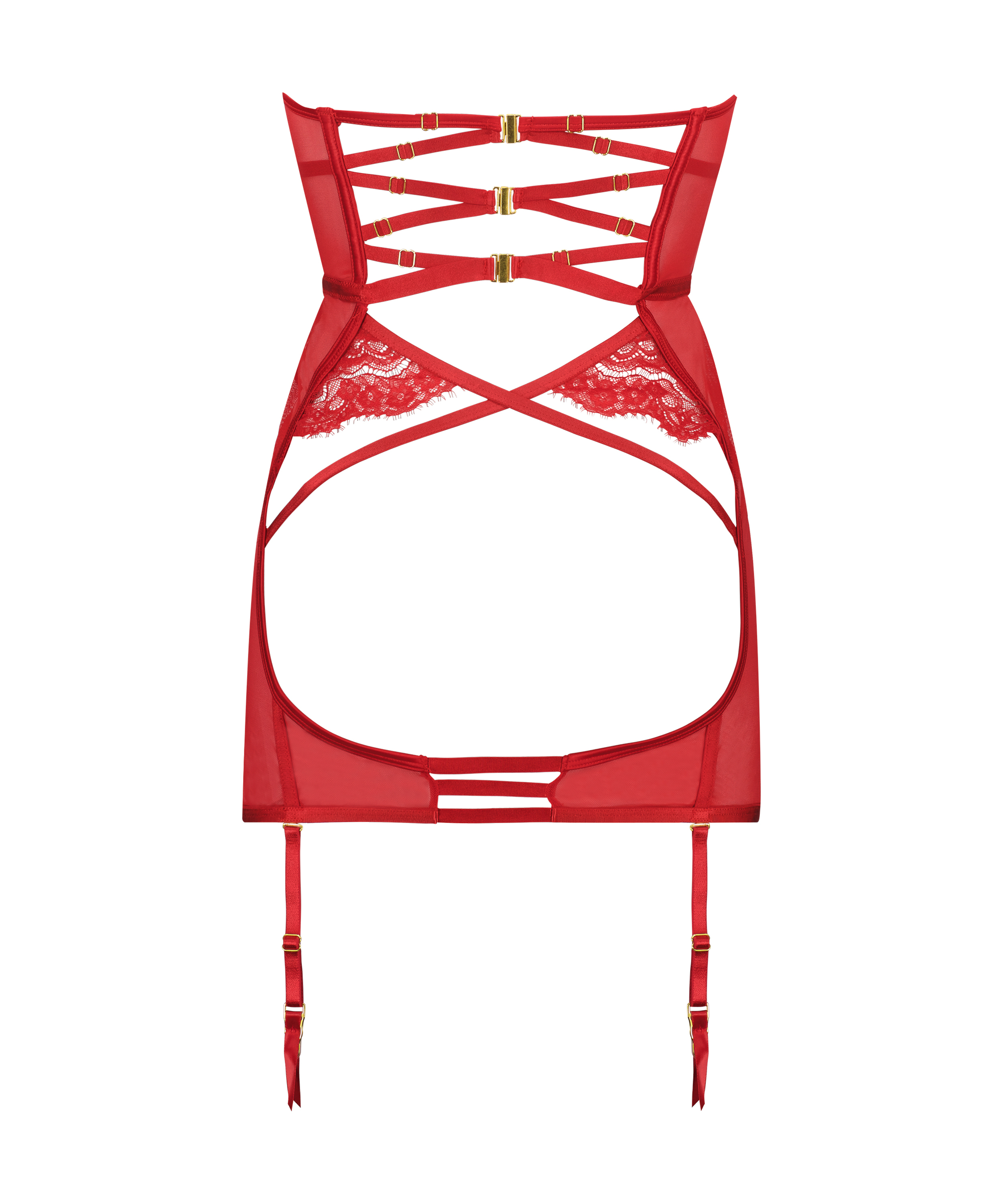 Seraphina non-padded underwired slip dress, Red, main
