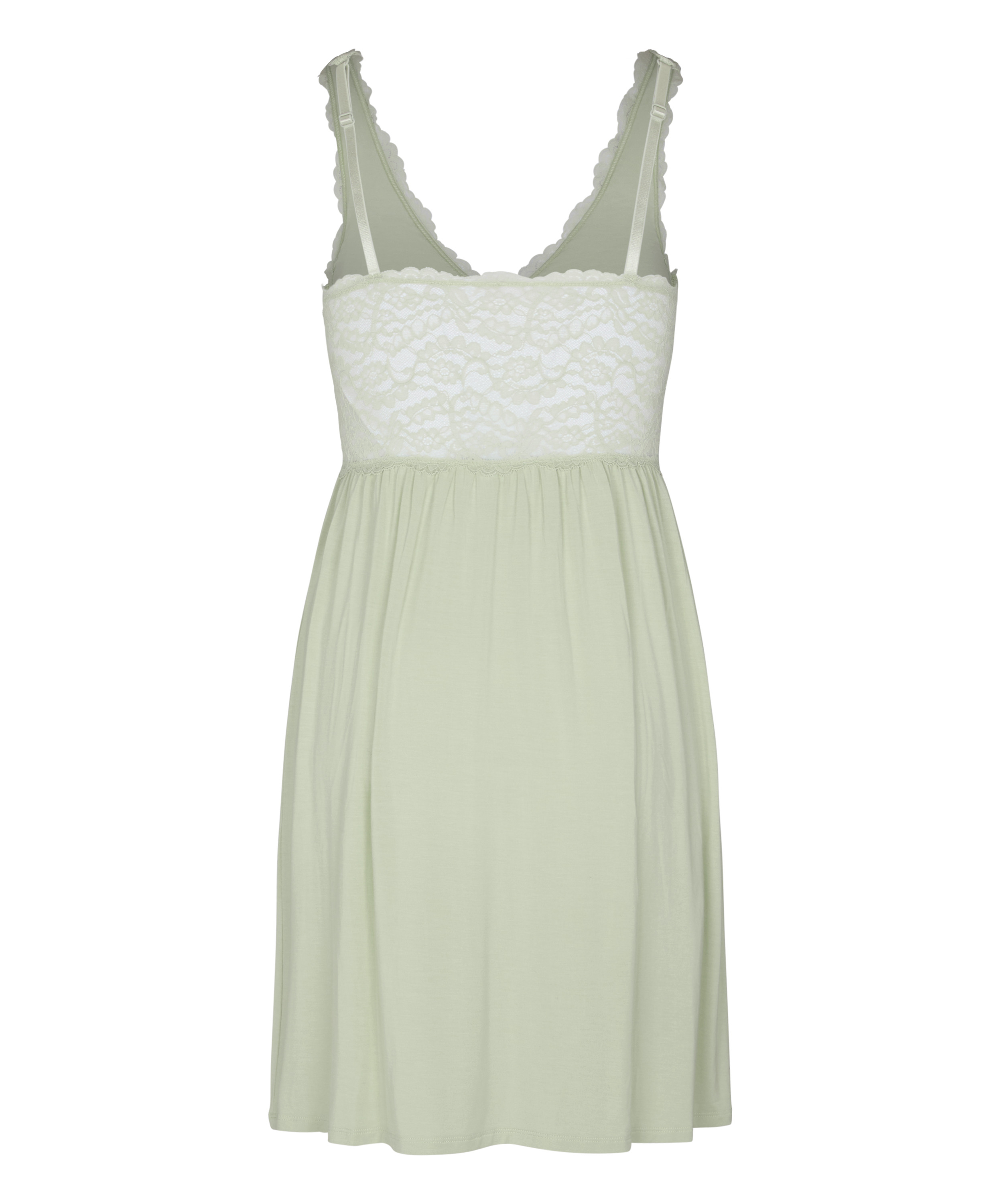 Nora Lace Slip Dress, Green, main