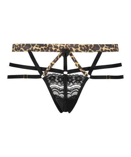 Mitzy high-cut pen crotch Brazilian, Black