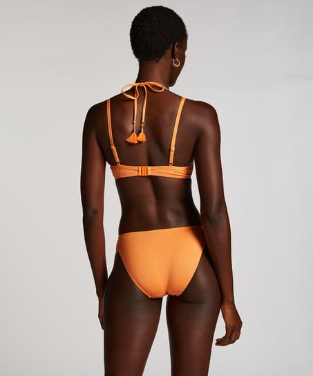 Scallop Lurex Rio Bikini Bottoms, Orange
