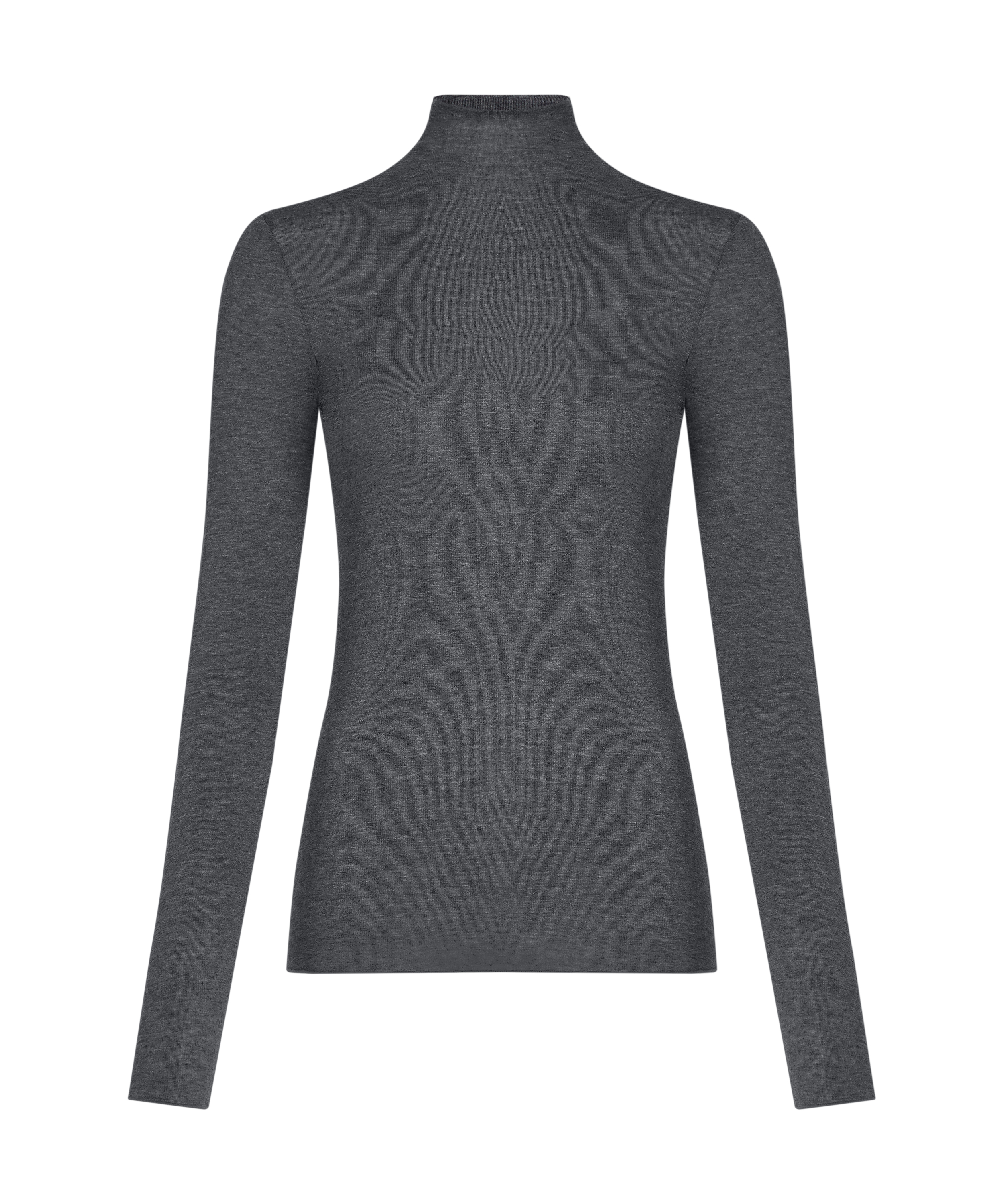 super soft Turtleneck Shirt with Cashmere, Gray, main