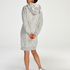 Fleece Bathrobe, Gray